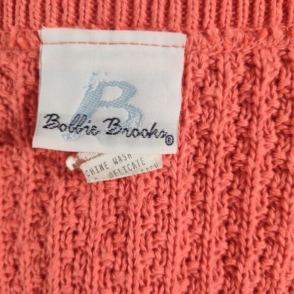 Vintage Bobbie Brooks Button Down Cardigan Sweater Women's Extra Large Peach - Picture 7 of 8